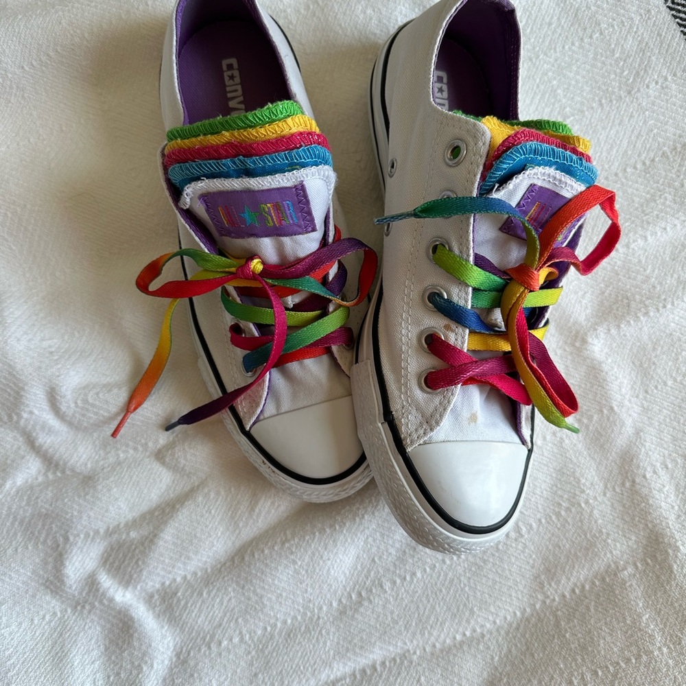 Converse Sneakers with Rainbow Accents
